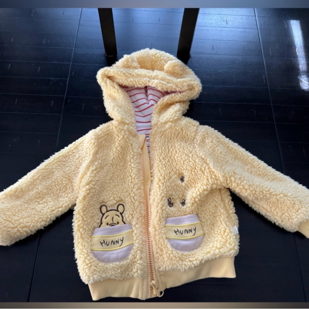 Little Sleepies Winnie the Pooh Sherpa Jacket size 6-12 months